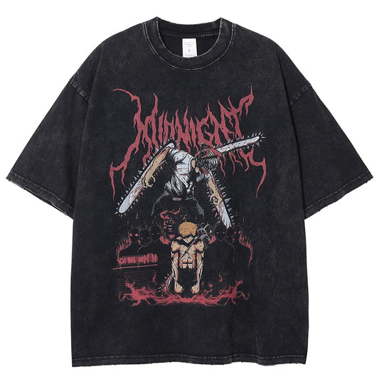 [KUJO] "Midnight" Vintage Oversized T Shirt