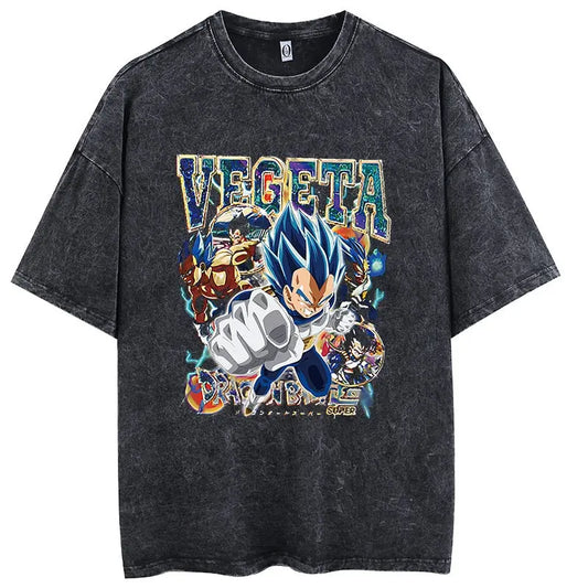 [KUJO] "Saiyan Prince" Vintage Oversized T Shirt Kujo