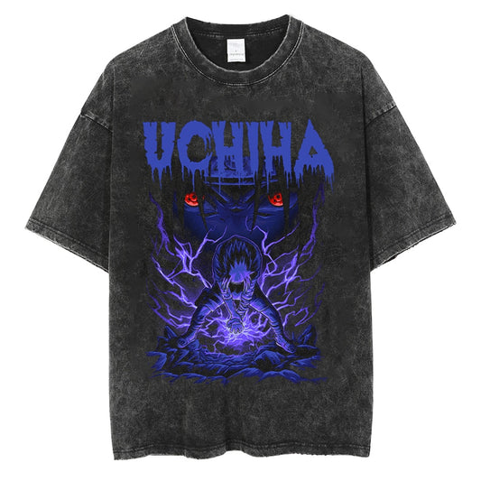 [KUJO] "Uchiha" Vintage Oversized T Shirt
