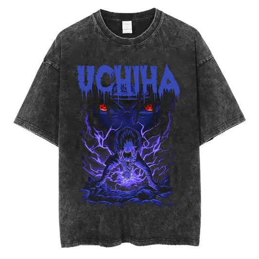 [KUJO] "Uchiha" Vintage Oversized T Shirt Kujo