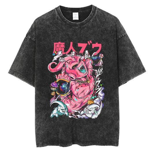 [KUJO] "Kid Buu" Vintage Oversized T Shirt