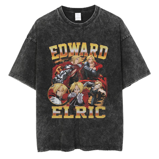 [KUJO] "Elric V2" Vintage Oversized T Shirt
