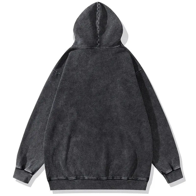 [KUJO] "Saiyan Black" Vintage Oversized Hoodie Kujo