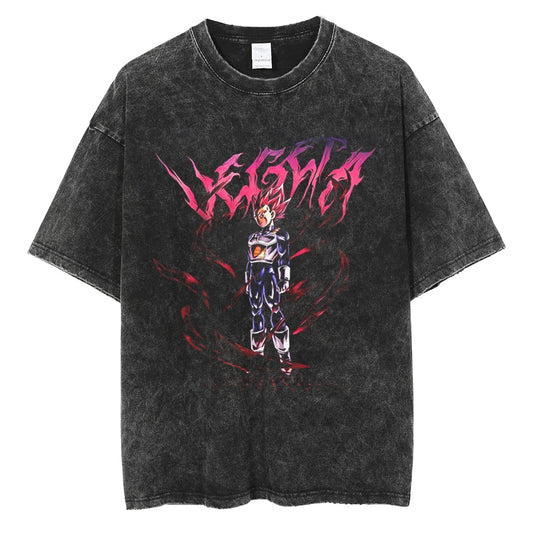 [KUJO] "Saiyan Prince V2" Vintage Oversized T Shirt