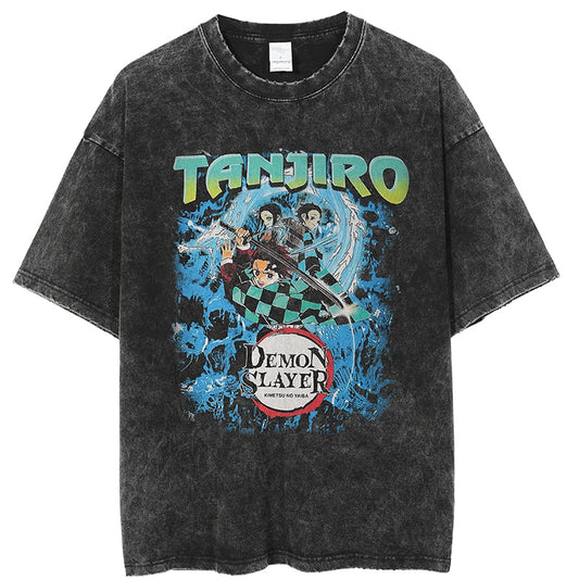 [KUJO] "Tanjiro" Vintage Oversized T Shirt