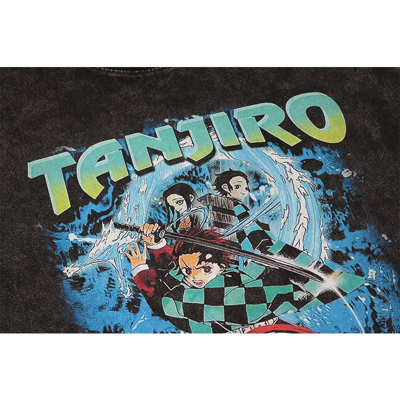 [KUJO] "Tanjiro" Vintage Oversized T Shirt
