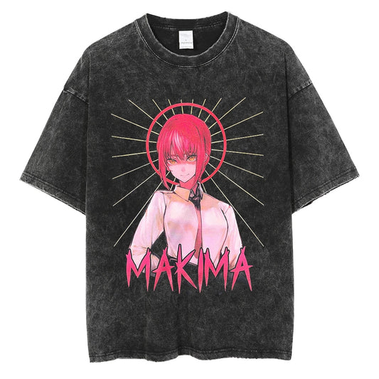 [KUJO] "Makima V2" Vintage Oversized T Shirt