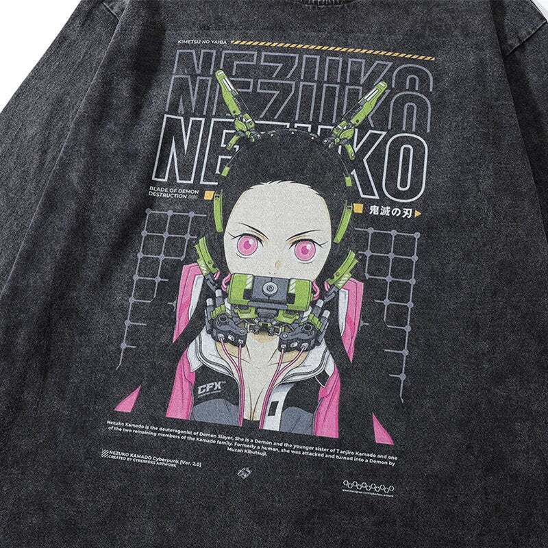 [KUJO] "Nezuko" Vintage Oversized Sweatshirt