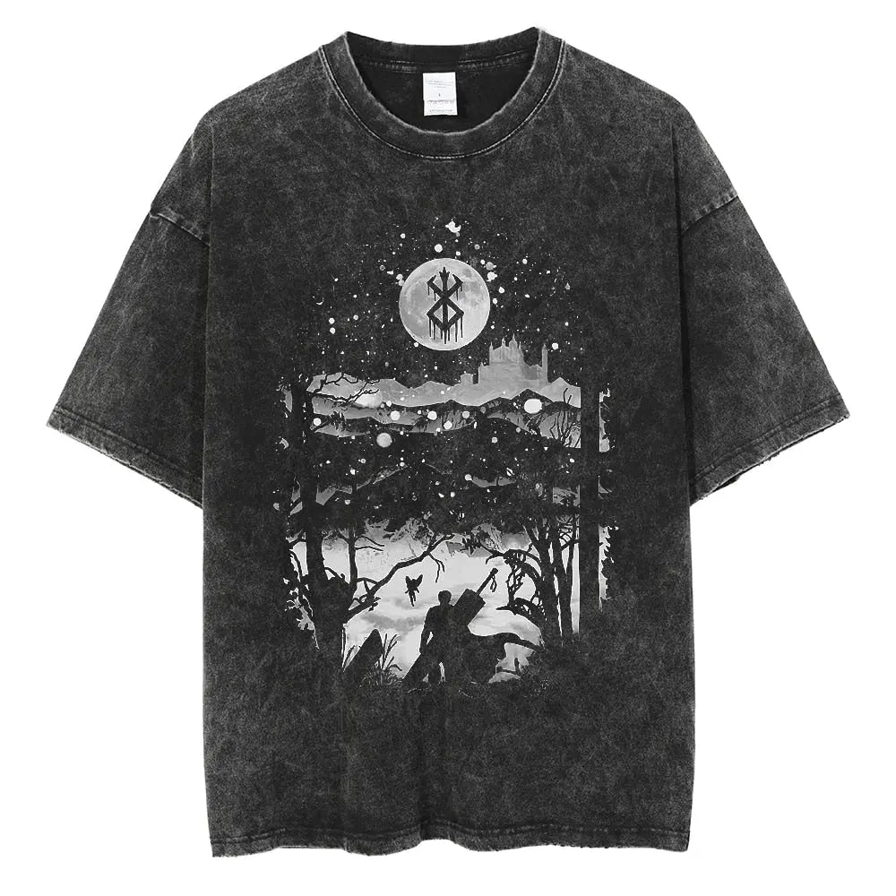 [KUJO] "Moonlit" Vintage Oversized T Shirt Kujo