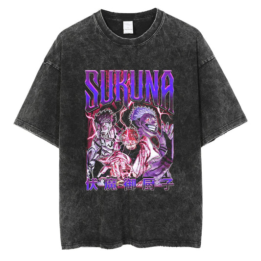 [KUJO] "Sukuna V2" Vintage Oversized T Shirt