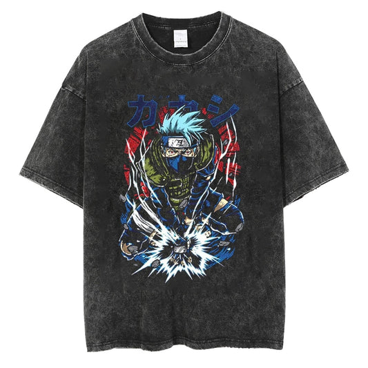 [KUJO] "Lightning Blade" Vintage Oversized T Shirt