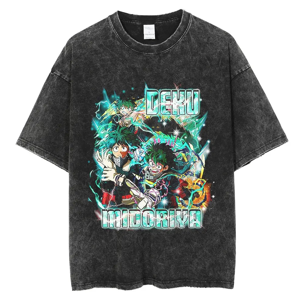 [KUJO] "Deku V3" Vintage Oversized T Shirt