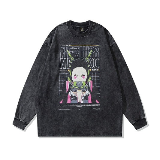 [KUJO] "Nezuko" Vintage Oversized Sweatshirt